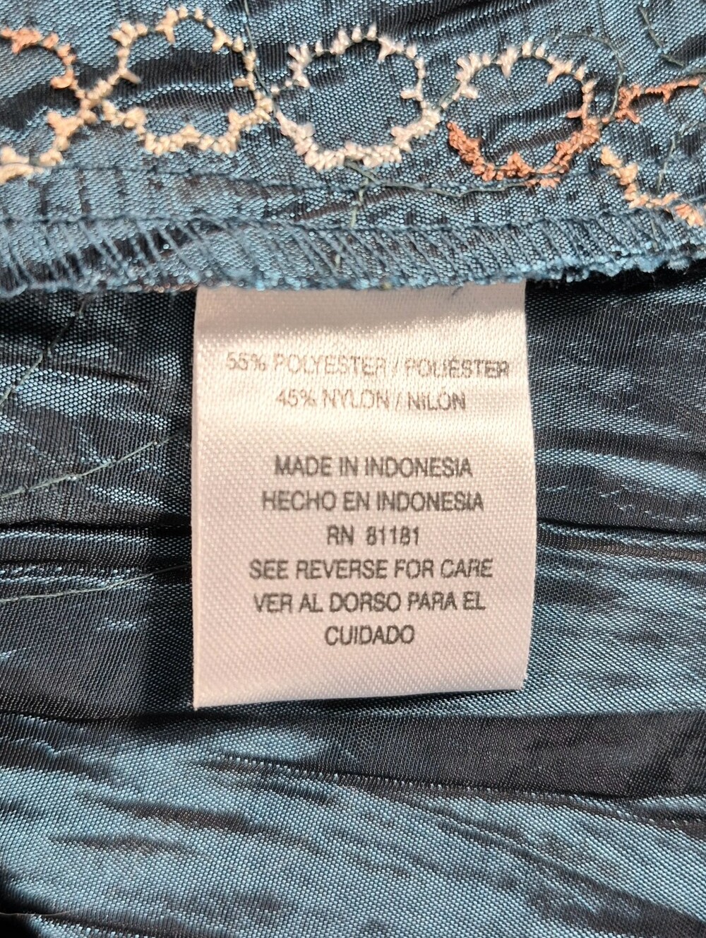 NWOT Agora Whimsy Teal Crinkle Ruffle Ribbon Applique Blouse Jacket S Whimsygoth - Picture 9 of 10